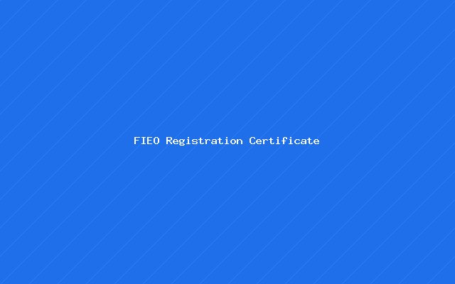 FIEO Registration Certificate